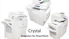  Presentation with under water concrete - PPT theme with printed output - inkjet printers under the white background and a white colored foreground