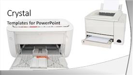  Presentation with 3d printing prosthetic - PPT theme with printed output - professional printing machine background and a  colored foreground