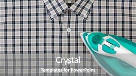  Presentation with water tank - PPT layouts consisting of printed output - steam iron in green background and a gray colored foreground