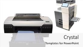  Presentation with wash - Presentation theme with printed output - young woman wash the window background and a  colored foreground