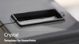  Presentation with 3d printer metal - Theme featuring printer for till slips background and a gray colored foreground