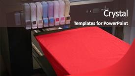  Presentation with ship machine parts - Cool new theme with printer store - modern printing machine with t-shirt backdrop and a tawny brown colored foreground