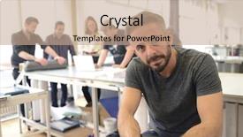  Presentation with advertising - Colorful slide set enhanced with printer store - publisher advertising agency owner working backdrop and a coral colored foreground