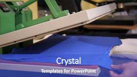  Presentation with workshop - PPT layouts enhanced with printer store - young woman printing word background and a cobalt blue colored foreground