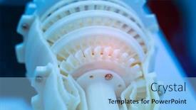  Presentation with jet - PPT theme with printing-3d-printer-jet-engine background and a light blue colored foreground