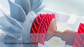  Presentation with engine - Presentation theme consisting of printing-3d-printer-jet-engine background and a seafoam green colored foreground
