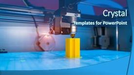  Presentation with manufacturing - Audience pleasing presentation theme consisting of additive manufacturing - printing 3d printer object backdrop and a ocean colored foreground