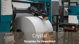  Presentation with warehouse - Presentation enhanced with printing-house-warehouse-interior background and a violet colored foreground