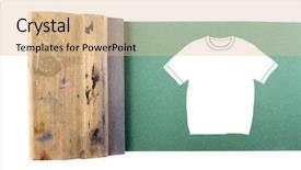  Presentation with photo - Slide set with printmaking - photo of silking t-shirt background and a lemonade colored foreground