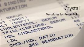  Presentation with blood - Audience pleasing PPT layouts consisting of printout with focus on cholesterol backdrop and a soft green colored foreground