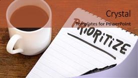  Presentation with spiral notebook - Amazing slide set having prioritization - prioritize advice or reminder backdrop and a red colored foreground