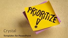  Presentation with personal - Beautiful slide deck featuring prioritize-advice-or-reminder-handwriting backdrop and a gold colored foreground