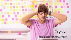  Presentation with student - Beautiful PPT layouts featuring priority learning - student preparing for exams backdrop and a  colored foreground