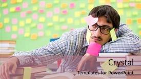  Presentation with student - Amazing slide set having priority learning - student with many conflicting priorities backdrop and a  colored foreground