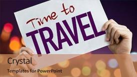  Presentation with time travel - Audience pleasing theme consisting of priority offer - time to travel placard backdrop and a coral colored foreground
