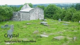  Presentation with county cork - Amazing PPT theme having priory county derry northern ireland backdrop and a seafoam green colored foreground