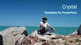  Presentation with regions - Amazing presentation theme having priozersk - former soviet anti-ballistic backdrop and a ocean colored foreground