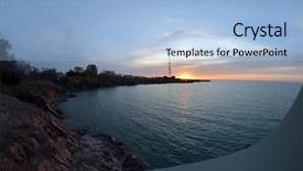  Presentation with missile - Presentation design featuring priozersk - former soviet anti-ballistic background and a light blue colored foreground