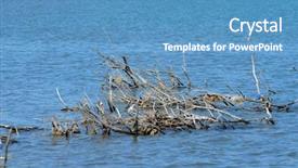  Presentation with kazakhstan - Colorful presentation theme enhanced with priozersk - former soviet anti-ballistic backdrop and a  colored foreground