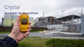  Presentation with reactor - Audience pleasing theme consisting of pripyat-ukraine-may-29-2016 backdrop and a sky blue colored foreground