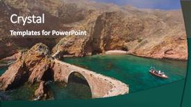  Presentation with survivor island - Theme consisting of prision - fort in berlenga island background and a violet colored foreground