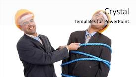  Presentation with construction - Cool new PPT layouts with prision - man with construction hat portrait backdrop and a white colored foreground