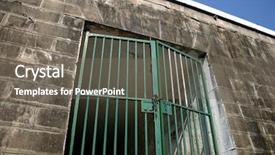  Presentation with prison - Audience pleasing PPT layouts consisting of prision - photo of arrested prison backdrop and a gray colored foreground