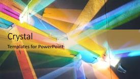  Presentation with prism - Colorful slide deck enhanced with prism - futuristic colorful background with abstraction backdrop and a yellow colored foreground