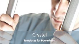  Presentation with jail - Slides featuring prison bars - isolated young man in jail background and a seafoam green colored foreground