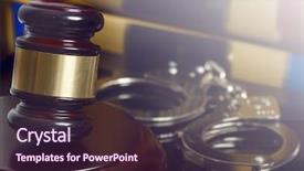  Presentation with judge gavel or law mallet - PPT layouts enhanced with prison book - law concept image - gavel background and a tawny brown colored foreground