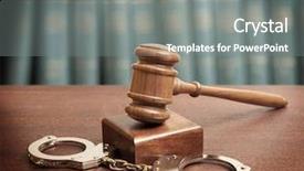  Presentation with law - Presentation design consisting of prison book - law concept photo - gavel background and a gray colored foreground