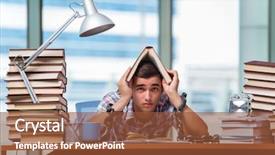  Presentation with prison - Audience pleasing slides consisting of prison book - young man preparing for graduation backdrop and a  colored foreground