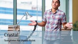  Presentation with graduation - Presentation design featuring prison book - young man preparing for graduation background and a  colored foreground