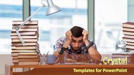  Presentation with graduation black graduate hat - Amazing presentation design having prison book - young man preparing for graduation backdrop and a  colored foreground