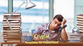  Presentation with graduation - Presentation theme with prison book - young man preparing for graduation background and a  colored foreground