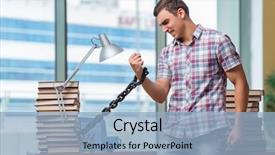  Presentation with graduation - Presentation having prison book - young man preparing for graduation background and a  colored foreground