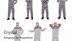  Presentation with prison - Colorful PPT layouts enhanced with prison inmate isolated backdrop and a white colored foreground