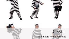  Presentation with prison - Beautiful presentation design featuring prison-inmate-isolated backdrop and a white colored foreground