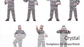  Presentation with prison - Slide deck with prison inmate isolated background and a  colored foreground