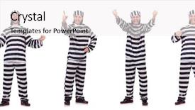  Presentation with prison - Audience pleasing PPT theme consisting of prison inmate isolated backdrop and a  colored foreground