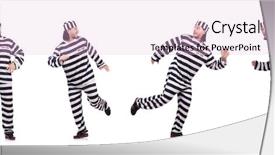  Presentation with prison - Amazing theme having prison inmate isolated backdrop and a  colored foreground