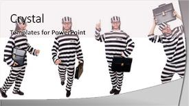  Presentation with prison - PPT theme enhanced with prison inmate isolated background and a lemonade colored foreground