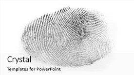  Presentation with fingerprint - PPT layouts featuring prison officers - fingerprint isolated on white background and a white colored foreground