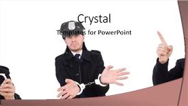  Presentation with funny - PPT layouts having prison officers - funny policeman isolated background and a white colored foreground