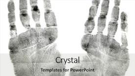  Presentation with prison - Presentation theme enhanced with prison officers - handprint background and a light gray colored foreground