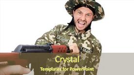  Presentation with weapons - Slide set with prison officers - soldier with weapons isolated background and a  colored foreground