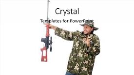  Presentation with weapons - Beautiful presentation theme featuring prison officers - soldier with weapons isolated backdrop and a white colored foreground