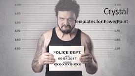  Presentation with gangster - PPT layouts enhanced with prison violence - caught gangster in jail background and a light gray colored foreground