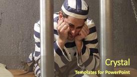  Presentation with prison - Amazing presentation having prisoner in a prison cell backdrop and a tawny brown colored foreground