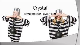  Presentation with prison - Audience pleasing presentation design consisting of prisonor - funny prison inmate in concept backdrop and a white colored foreground